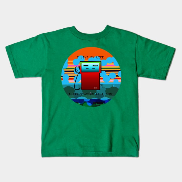 Gas Station Kids T-Shirt by momomoma